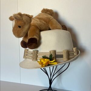 Derby Hat with Plush Horse Toy